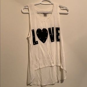 Muscle tank “LOVE” with gold studs